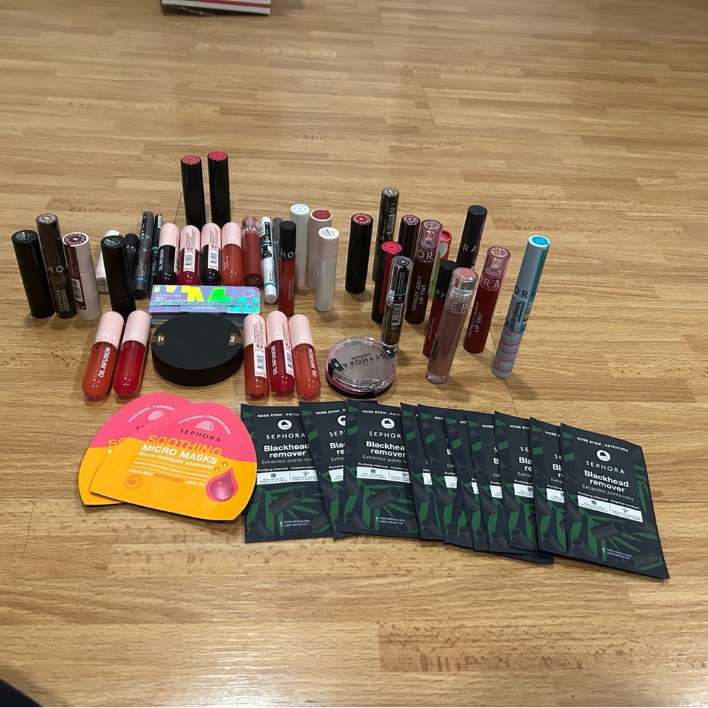 Sephora Makeup 40 pc bundle lipstick,lipgloss palette mascara +12 free masks